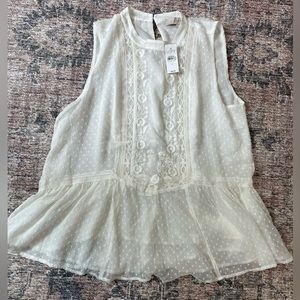 Loft sleeveless blouse (Size Large)